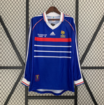 Camisa Manga Longa Seleção França 1998 - Azul - Vilas Store