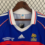 Camisa Manga Longa Seleção França 1998 - Azul - Vilas Store