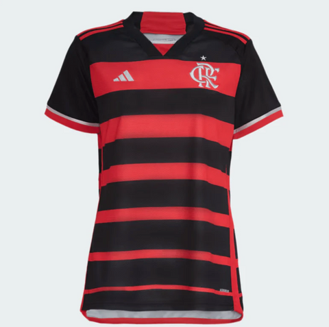 Camisa Feminina Flamengo I 24/25 Adidas - Rubro Negro - Vilas Store