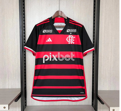 Camisa Flamengo Home 24/25 Torcedor Masculina - Todos os Patrocínios - Vilas Store