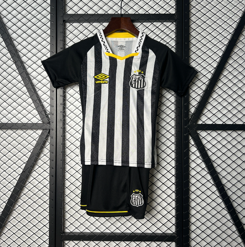Kit Infantil Santos Retrô 25/26 Umbro - Preto
