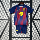 Kit Infantil Barcelona 25/26 Nike - Azul e Vermelho