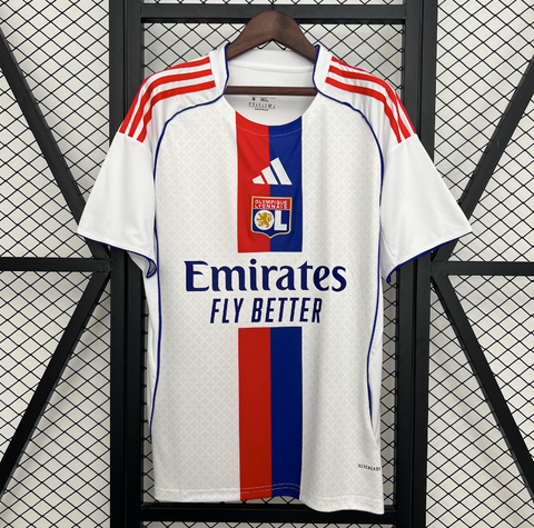 Camisa Olympique Lyon I 25/26 Adidas - Branco