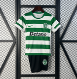 Kit Infantil Sporting 25/26 Nike - Verde e Branco