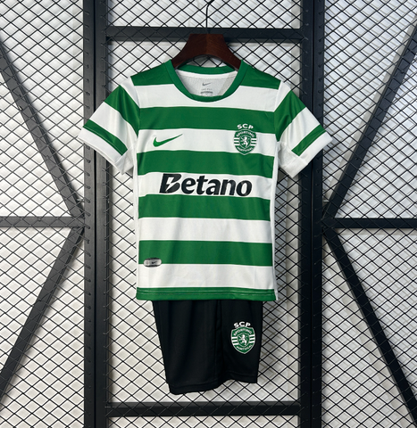 Kit Infantil Sporting 25/26 Nike - Verde e Branco
