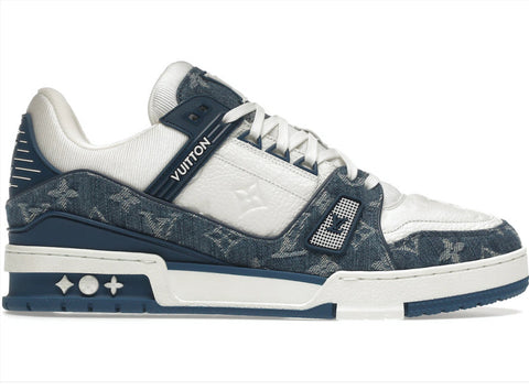 Louis Vuitton LV Trainer Monogram Denim White Blue