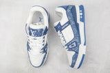 Louis Vuitton LV Trainer Monogram Denim White Blue