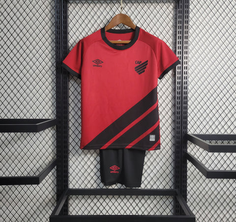 Kit Infantil Atlético Paranaense I 23/24 - Vermelho - Vilas Store