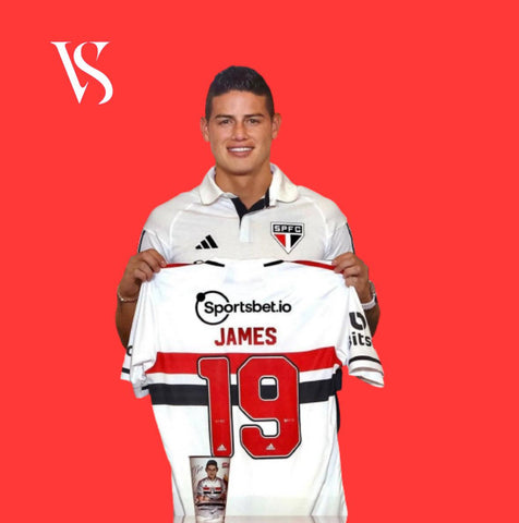 Camisa São Paulo I 23/24 Branca - James 19 - Vilas Store