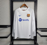 Camisa Manga Longa Barcelona 23/24 Nike - Branco - Vilas Store