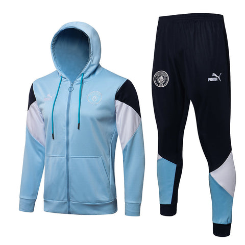 Conjunto Manchester City 21/22 Azul - Puma - Com Capuz - Vilas Store