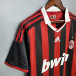 Camisa Milan Retrô 09/10 - Adidas - Vermelha e Preta - Vilas Store