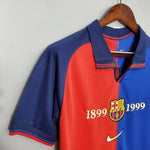 Camisa Barcelona 100 Anos Retrô 1999 Azul e Grená - Nike - Vilas Store