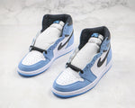 Tênis Nike Air Jordan 1 Retro High White University Blue Black - Vilas Store