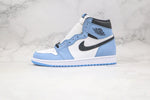 Tênis Nike Air Jordan 1 Retro High White University Blue Black - Vilas Store