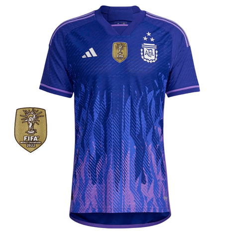 Camisa Seleção da Argentina II [Patch Campeão da Copa do Mundo] 2022 Adidas - Roxo - Vilas Store