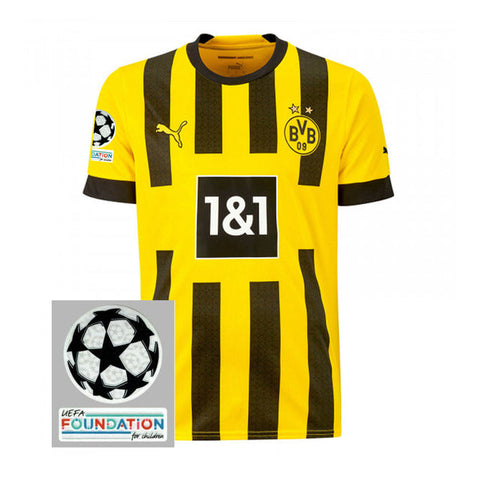 Camisa Borussia Dortmund I [Patch Champions League] 22/23 Puma - Amarelo - Vilas Store