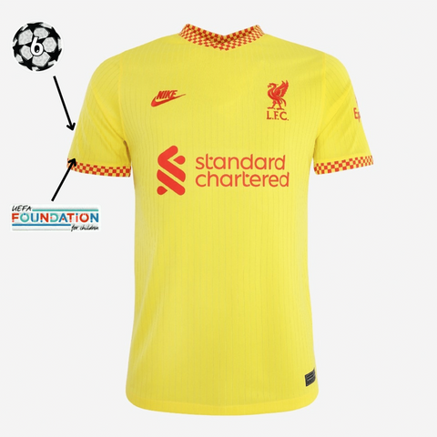 Camisa Liverpool III [UEFA Champions League] 21/22 Nike - Amarelo - Vilas Store