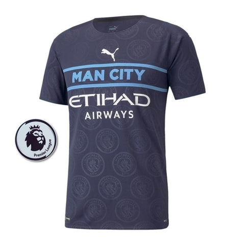 Camisa Manchester City III [Premier League] 21/22 Puma - Azul Escuro - Vilas Store