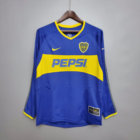 Camisa Manga Longa Boca Juniors 03/04 Nike - Azul e Amarelo - Vilas Store
