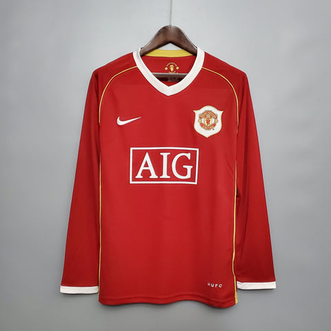 Camisa Manga Longa Manchester United 06/07 Nike - Vermelho - Vilas Store