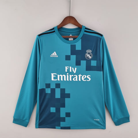 Camisa Manga Longa Real Madrid 17/18 Adidas - Azul - Vilas Store