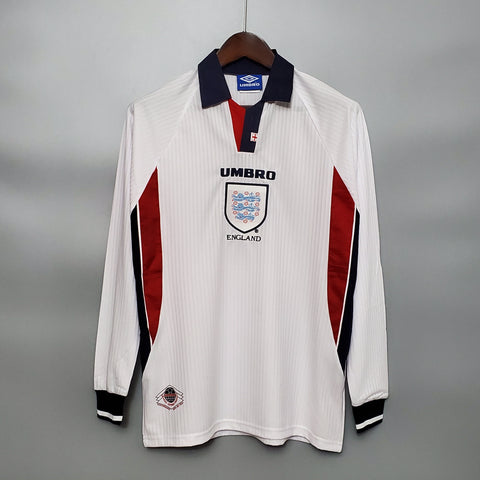 Camisa Manga Longa Seleção Inglaterra 1998 Umbro - Branco - Vilas Store