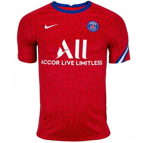 Camisa Pré-jogo PSG 20/21 Nike - Vermelho - Vilas Store