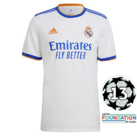 Camisa Real Madrid I [UEFA Champions League] 21/22 Adidas - Branco - Vilas Store