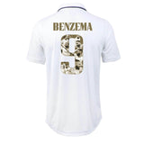 Camisa Real Madrid [Bola de Ouro - BENZEMA #9] 22/23 Adidas - Branco - Vilas Store