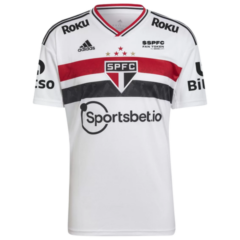 Camisa São Paulo I [Com Patrocínios] 22/23 Adidas - Branco - Vilas Store