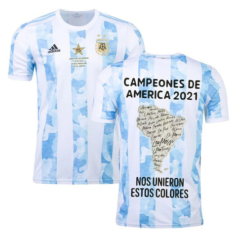 Camisa Seleção Argentina [Edição Campeões da América] 21/22 Adidas - Azul e Branca - Vilas Store