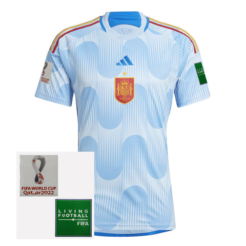 Camisa Seleção Espanha II 2022 Adidas [Com Patch] - Azul Celeste - Vilas Store