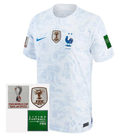 Camisa Seleção França II 2022 Nike [Patch Campeão do Mundo] - Branco - Vilas Store