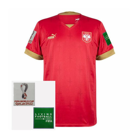 Camisa Seleção Sérvia I 2022 Puma [Com Patch] - Vermelho - Vilas Store