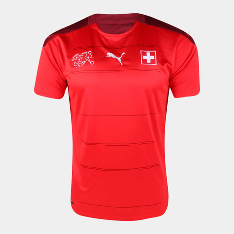 Camisa Seleção Suíça I 20/21 Puma - Vermelho - Vilas Store