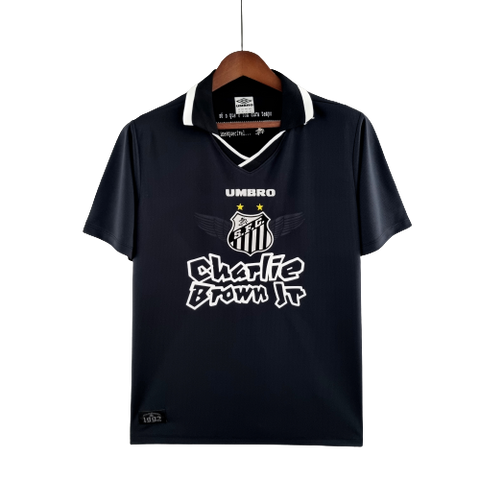 Camisa Santos Charlie Brown Jr. Dias de Glória - Umbro Masculina - Preta - Vilas Store