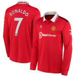 Camisa Manga Longa Manchester United 22/23 Adidas [Ronaldo #7] - Vermelho - Vilas Store