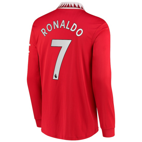 Camisa Manga Longa Manchester United 22/23 Adidas [Ronaldo #7] - Vermelho - Vilas Store