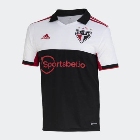 Camisa São Paulo III 22/23 Adidas - Branco e Preto - Vilas Store