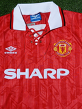 Camisa Manchester United I Retrô 1992/94 Umbro - Vermelho - Vilas Store