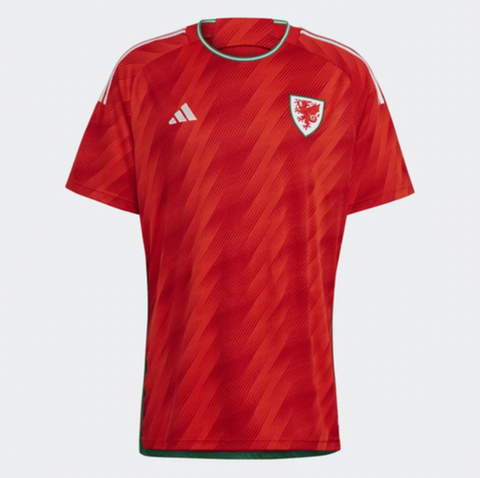 Camisa Seleção País de Gales I 22/23 Adidas - Vermelho - Vilas Store