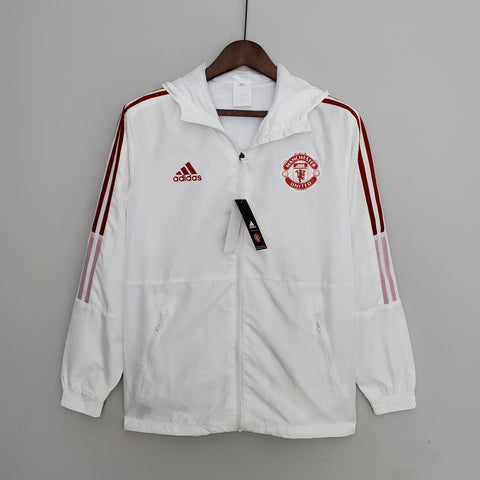 Corta-vento Manchester United 21/22 Adidas - Branco - Vilas Store