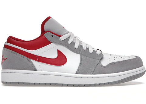 Tênis Nike Air Jordan 1 Low Se Light Smoke Grey Gym Red - Vilas Store