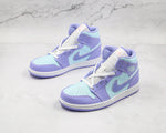 Tênis Nike Air Jordan 1 Mid Purple Aqua - Vilas Store