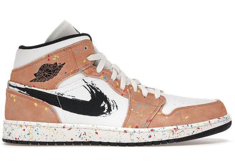 Tênis Nike Air Jordan 1 Mid Se Brushstroke - Vilas Store