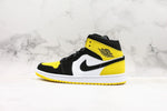 Tênis Nike Air Jordan 1 Mid Yellow Toe Black - Vilas Store