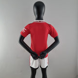 Kit Infantil Manchester United 22/23 Adidas - Vermelho - Vilas Store