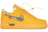 Tênis Nike Air Force 1 Low Off White University Gold Metallic Silver - Vilas Store