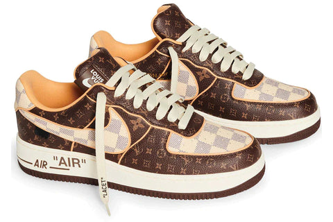 Tênis Air Force 1 Low Louis Vuitton Monogram Brown - Vilas Store